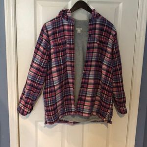 L.L. Bean Hooded lined flannel